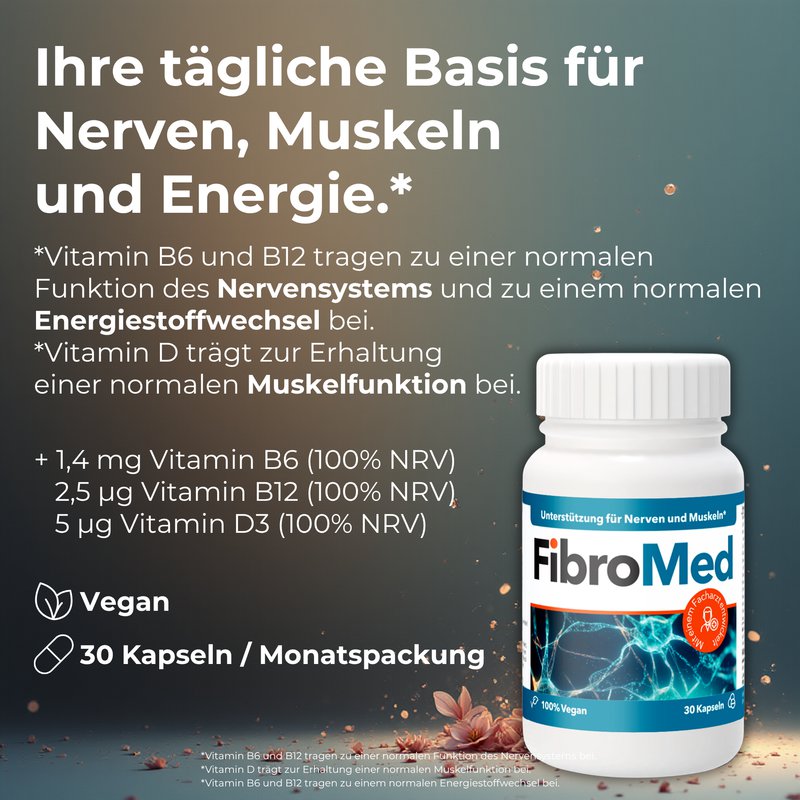 Die zugelassenen Angaben zu Vitamin B6, B12 und D sowie die Mengen mit jeweils 100 Prozent der Referenzmenge